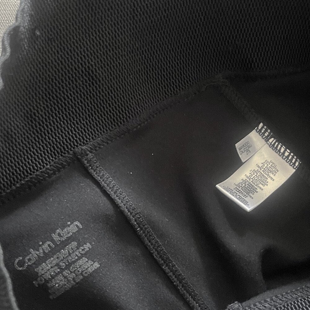 Calvin Klein Wide Elastic Waist Ponte Pull On Power Stretch Leggings Pants S - Picture 9 of 10